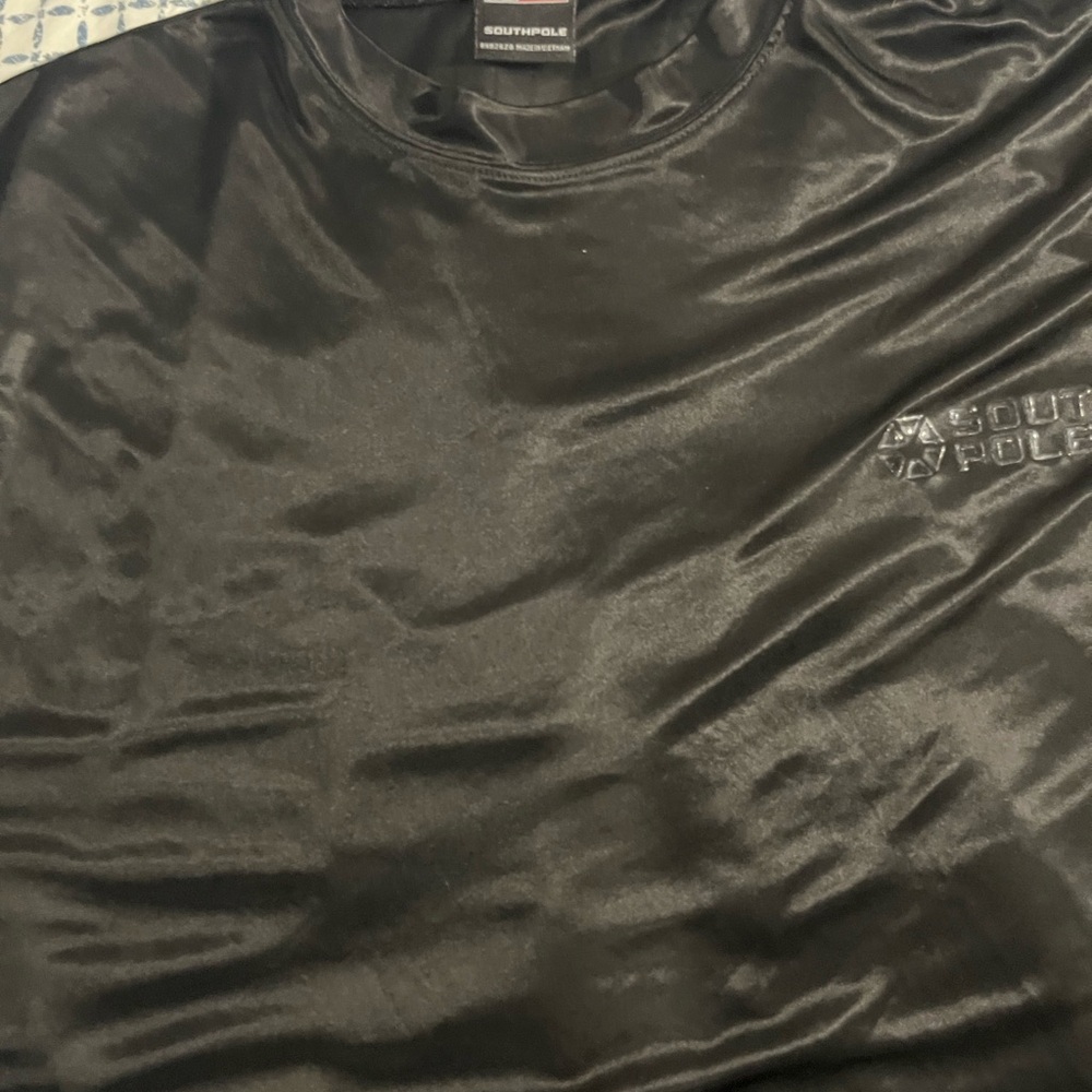 South Pole Men's Shiny Black Tee